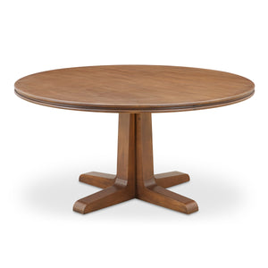 Charles Dining Table with Pine Veneer in Brown