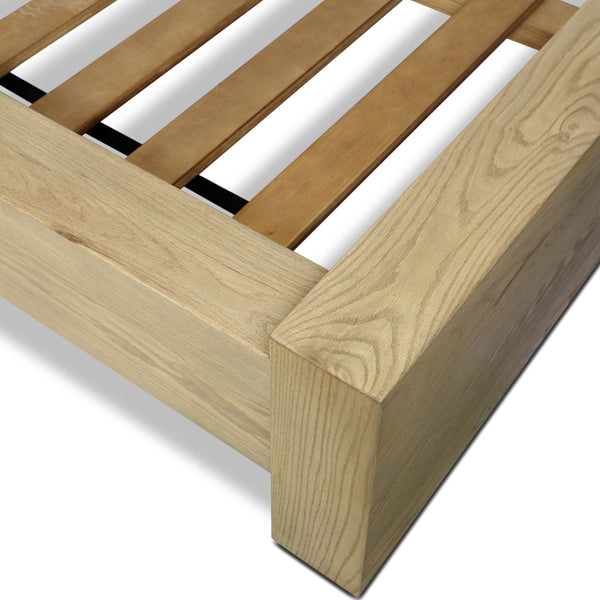 Torrington Queen Bed - Sandy Oak Resawn