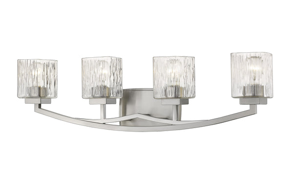 Zaid 4 Light Vanity in Brushed Nickel Finish