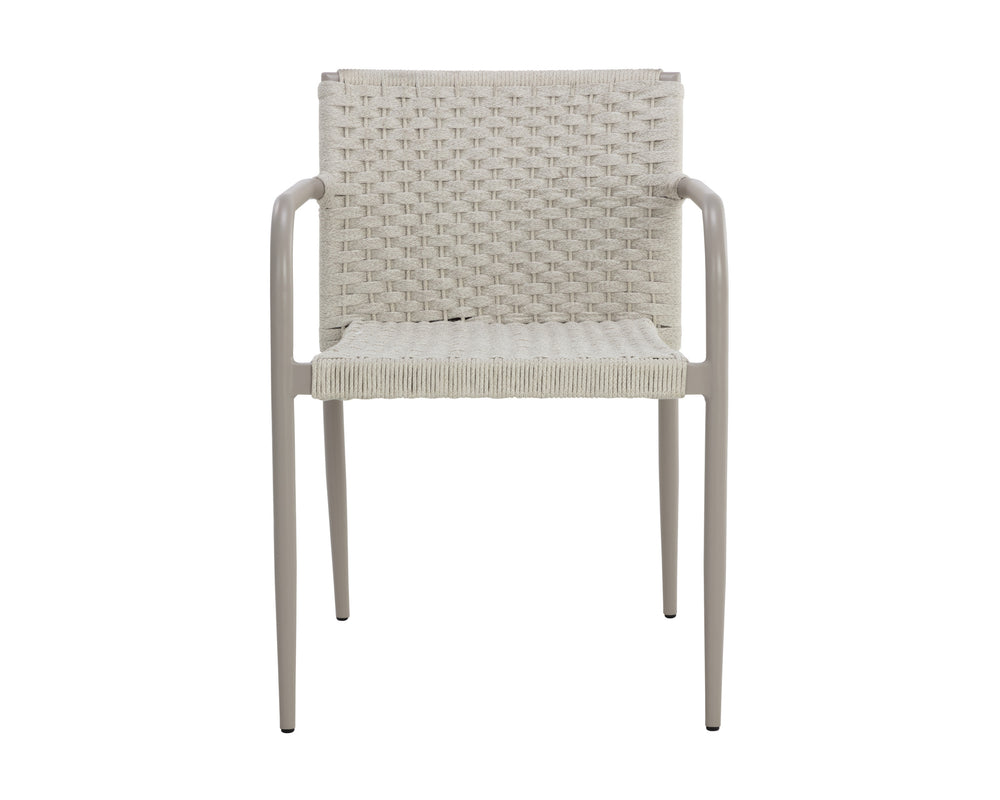 CASELLA STACKABLE DINING ARMCHAIR - GREIGE - CREAM