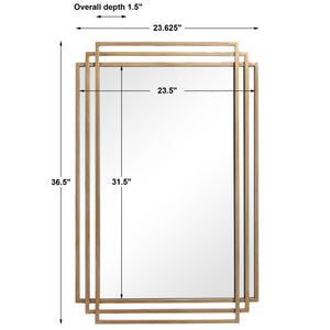 Amherst Brushed Gold Mirror