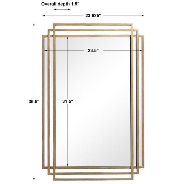 Amherst Brushed Gold Mirror
