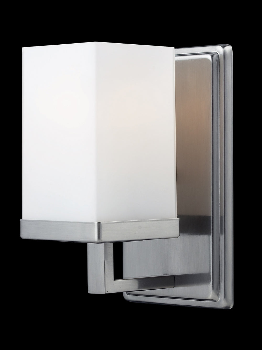 Tidal 1 Light Vanity in Brushed Nickel Finish