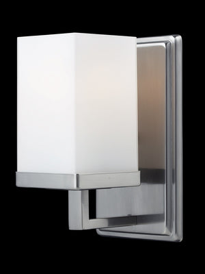Tidal 1 Light Vanity in Brushed Nickel Finish