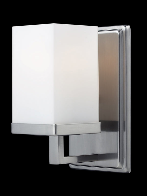 Tidal 1 Light Vanity in Brushed Nickel Finish