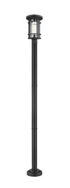 Jordan 1 Light Outdoor Post Mounted Fixture in Black Finish