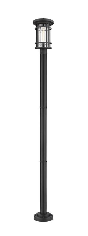 Jordan 1 Light Outdoor Post Mounted Fixture in Black Finish