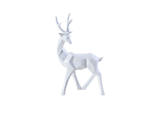 Deer Deco Looking Back White Finish