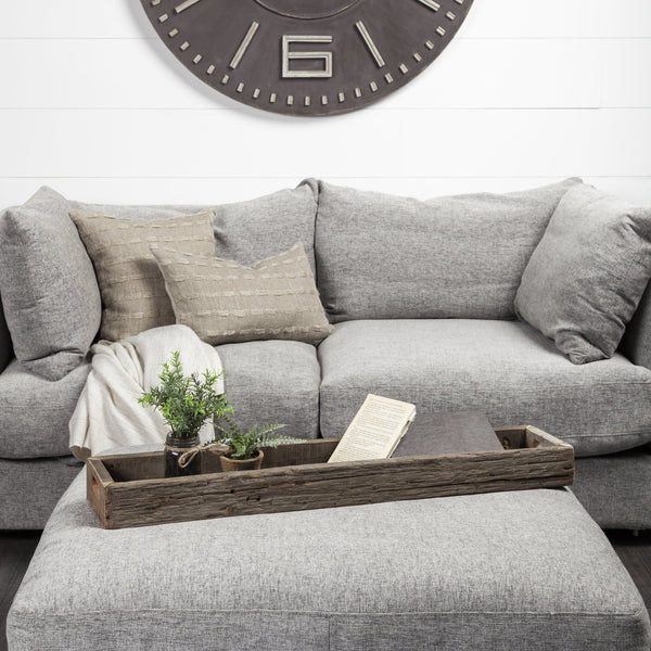Vernon (Large) 36L x 7W Brown Reclaimed Wood Tray