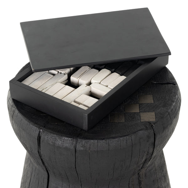 Chess Table In Carbonized Black
