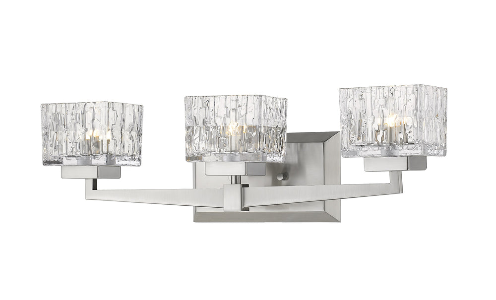Rubicon 3 Light Vanity in Brushed Nickel Finish