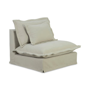 Moe's Olivia Slipper Chair in Sand Beige