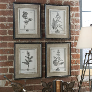 Casual Grey Study Framed Art Set/4