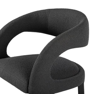 Hawkins Stool In Fiqa Boucle Charcoal In Counter
