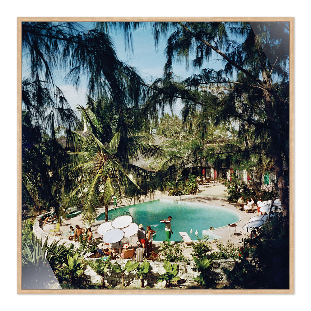Eleuthra Pool Party (24" X 24") In Slim Aarons's Showcase In Photography Art