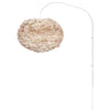 Eos Large 1-Light Wall Lamp in Light Brown with White Wall Hanger