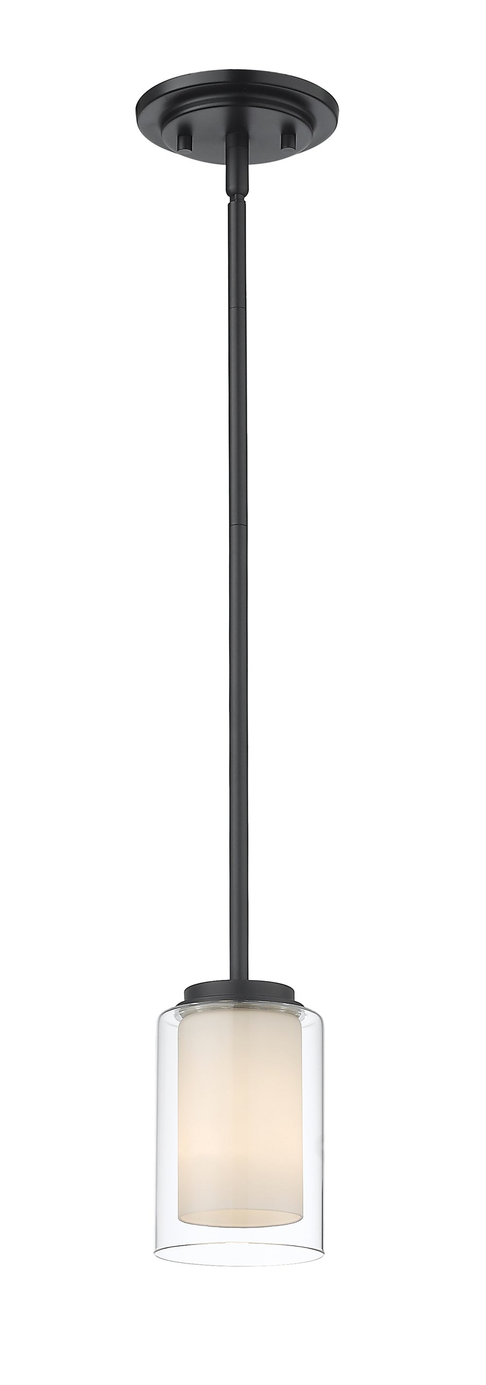 Willow 1 Light Mini Pendant in Matte Black Finish