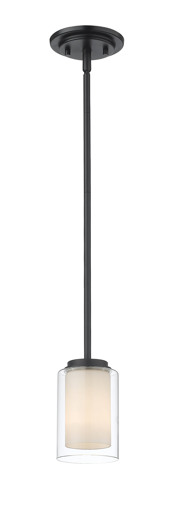 Willow 1 Light Mini Pendant in Matte Black Finish