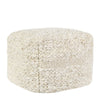 Sinclair Pouf 18x18x14 - Ivory with Natural Texture