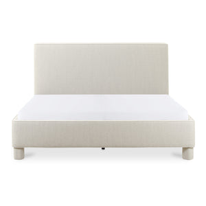 Ichigo Queen Bed in Light Grey Upholstery