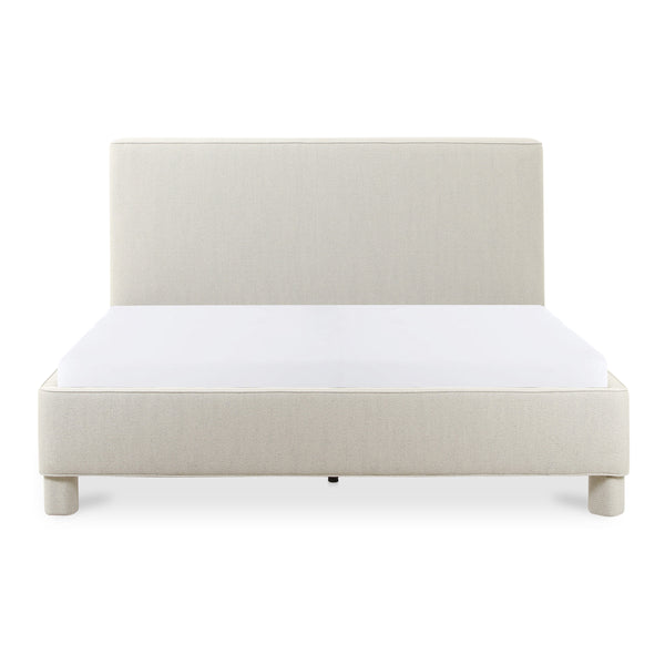 Ichigo Queen Bed in Light Grey Upholstery