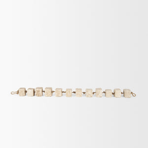 Mala Beige Paper Mache Cube Garland