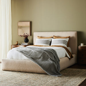 Quincy King Bed - Lisbon Cream