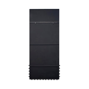 Figaro Floor Mirror with Finial Detail in Black