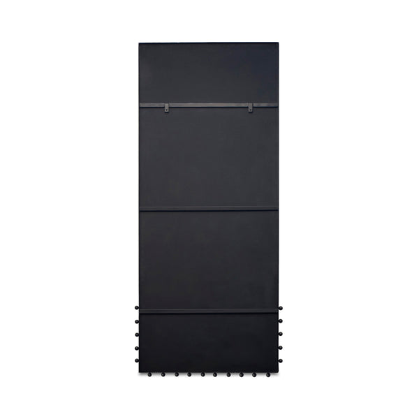 Figaro Floor Mirror with Finial Detail in Black