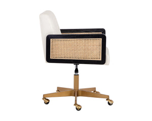 CLAUDETTE OFFICE CHAIR - LINOSO IVORY