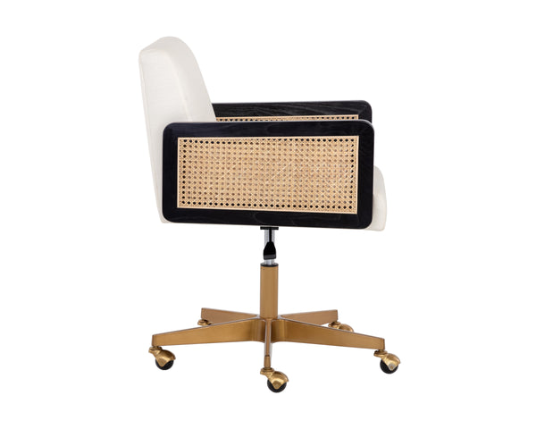 CLAUDETTE OFFICE CHAIR - LINOSO IVORY