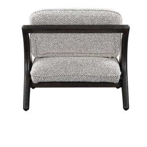 Classic Home Georgia Upholstered Accent Chair - Gray Wood Frame and Ivory Upholstery