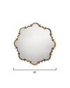 Saint Albans Steel Wall Mirror, Antique Brass