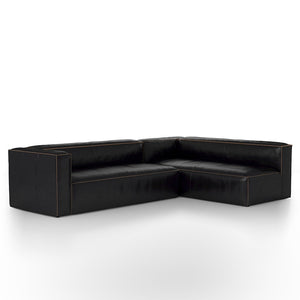NOLITA 2-PIECE SECTIONAL-RIDER BLACK