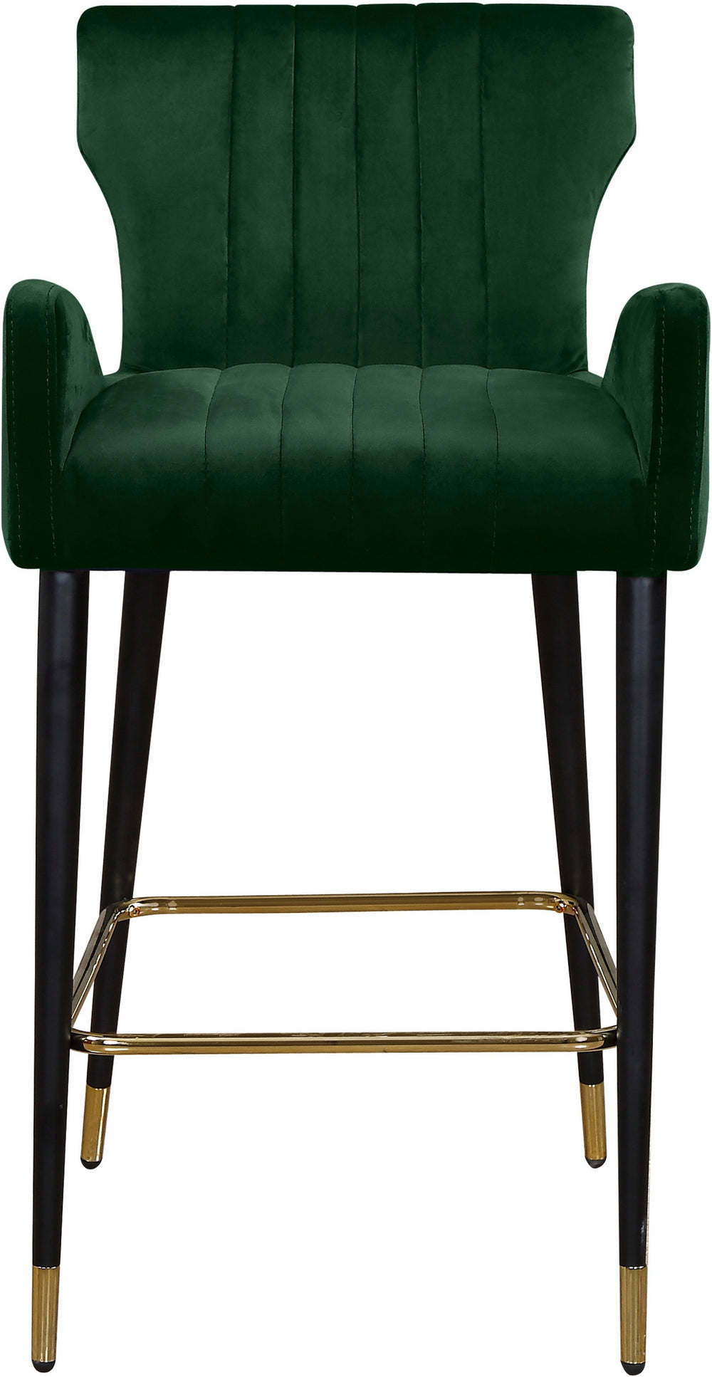 Alonzo Stool In Green Velvet