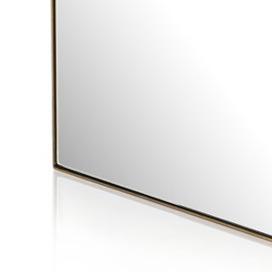 Jacques Floor Mirror In Antique Brass