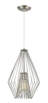 Quintus 1 Light Mini Pendant in Brushed Nickel Finish