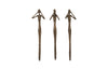 See, Speak, Hear No Evil Wall Art, Resin, Bronze, Set Of 3