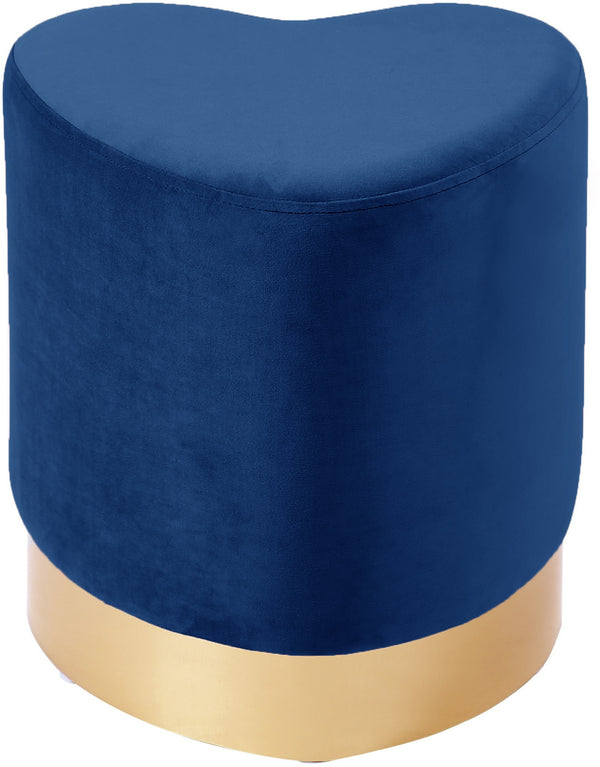 Kristopher Ottoman/Stool In Navy Velvet