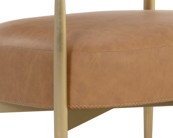 HELOISE LOUNGE CHAIR - MILLIKEN COGNAC