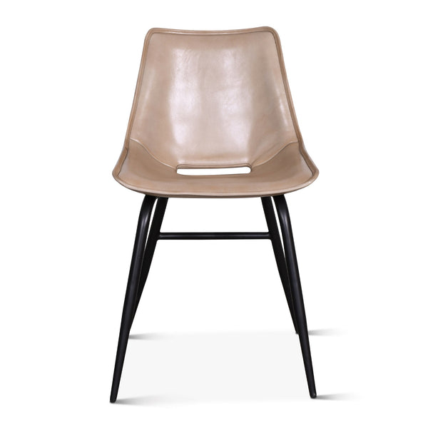 Essex 18" Leather Dining Chair, Dusty Tan