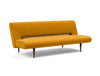 UNFURL SOFA BED in ELEGANCE BURNED CURRY FABRIC WITH Dark Wood LEGS 507