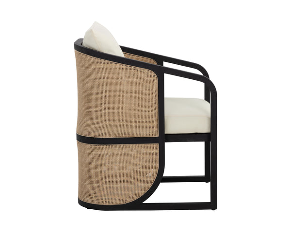 PALERMO DINING CHAIR - CHARCOAL - STINSON CREAM