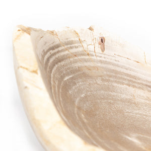 Oval Petrified Wood Bowl In Petrified Wood