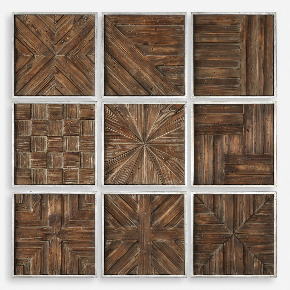 Bryndle Squares Wood Wall Decor S/9