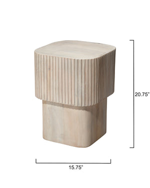 Notch Mango Wood Square Table