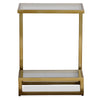 Musing Brushed Brass Accent Table