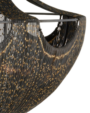 Eduardo Chandelier In Natural Iron & Brass