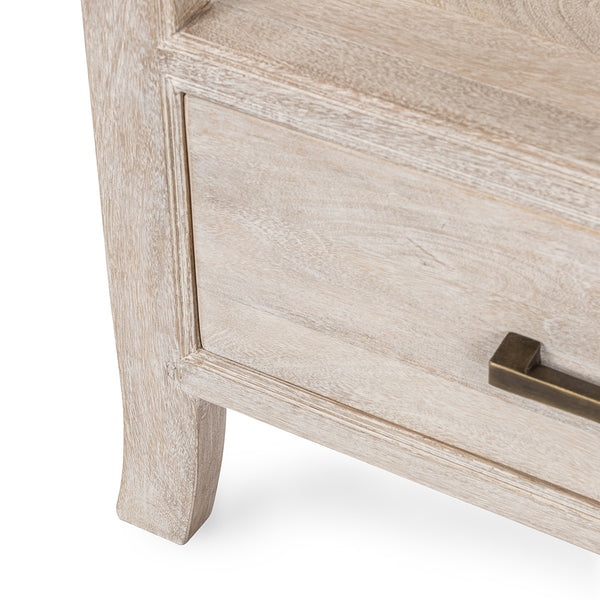 Westmont Solid Wood 1-Drawer Nightstand in Creamwood