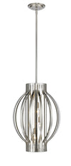 Moundou 4 Light Pendant in Brushed Nickel Finish